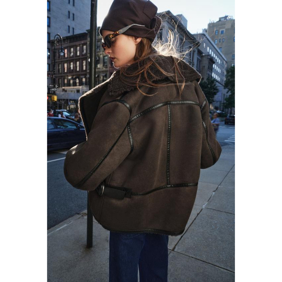 Zara Double Faced Jacket ZW Collection Size M NWT - Picture 4 of 10